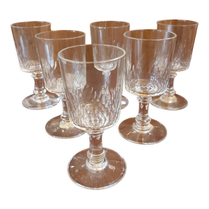 6 verres à  vin cuit cristal Baccarat