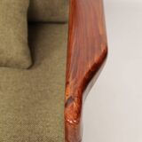 Mid Century Armchair Green Pillows Upholstery Living room armchair renovated