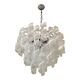 Murano Glass Sputnik Chandelier With Swirling Italian Glass Clear and White