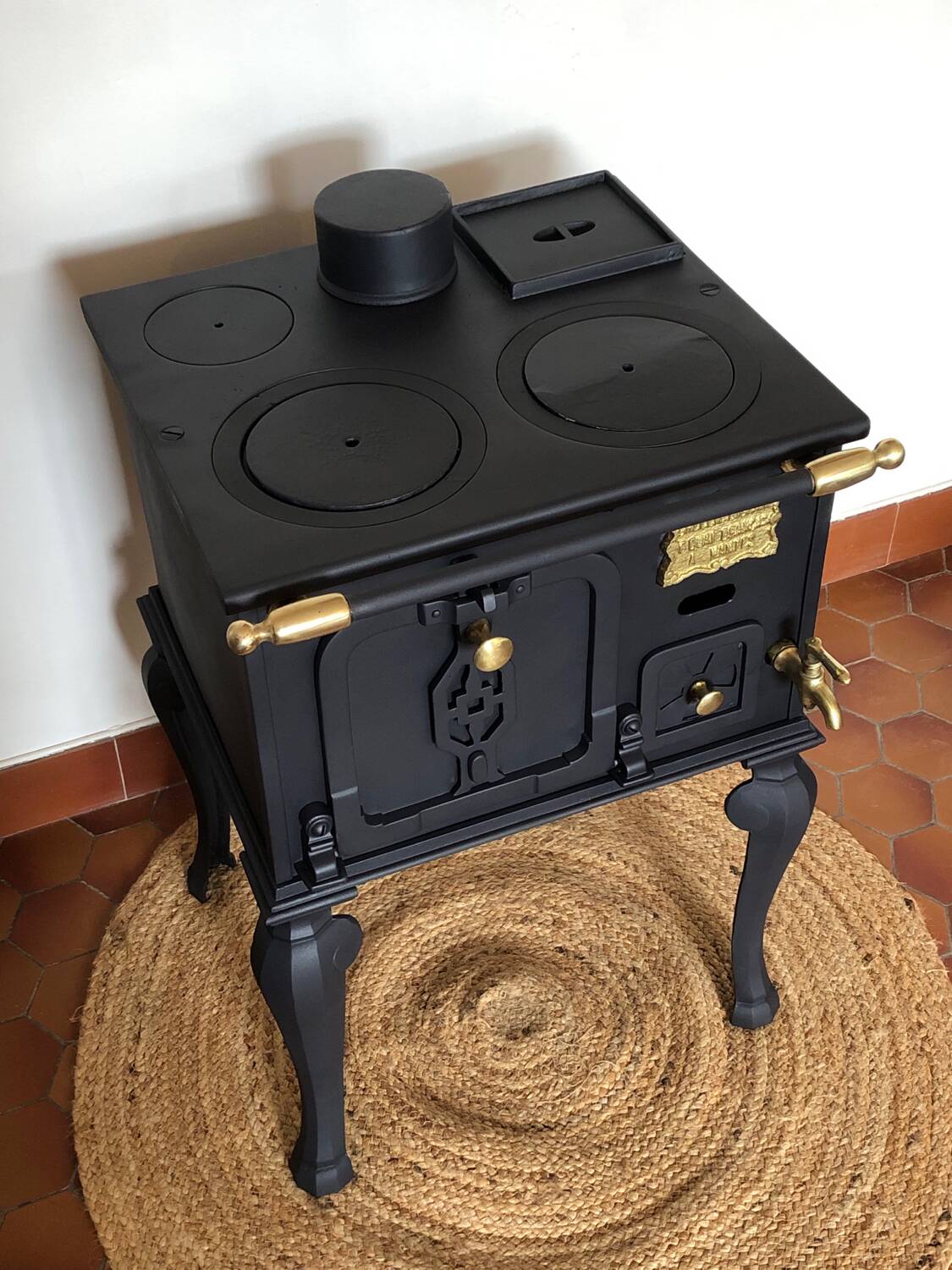 Antique cast iron stove stove