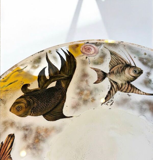 Miroir Décor poisson Fornasetti 1960