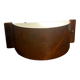 Copper wall light in opaline glass Fanale Italy