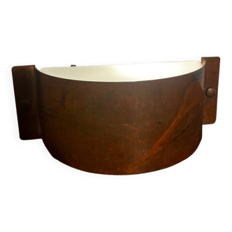 Copper wall light in opaline glass Fanale Italy