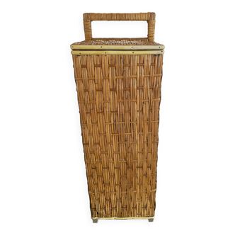 Basket, rattan bread bin, 1950s