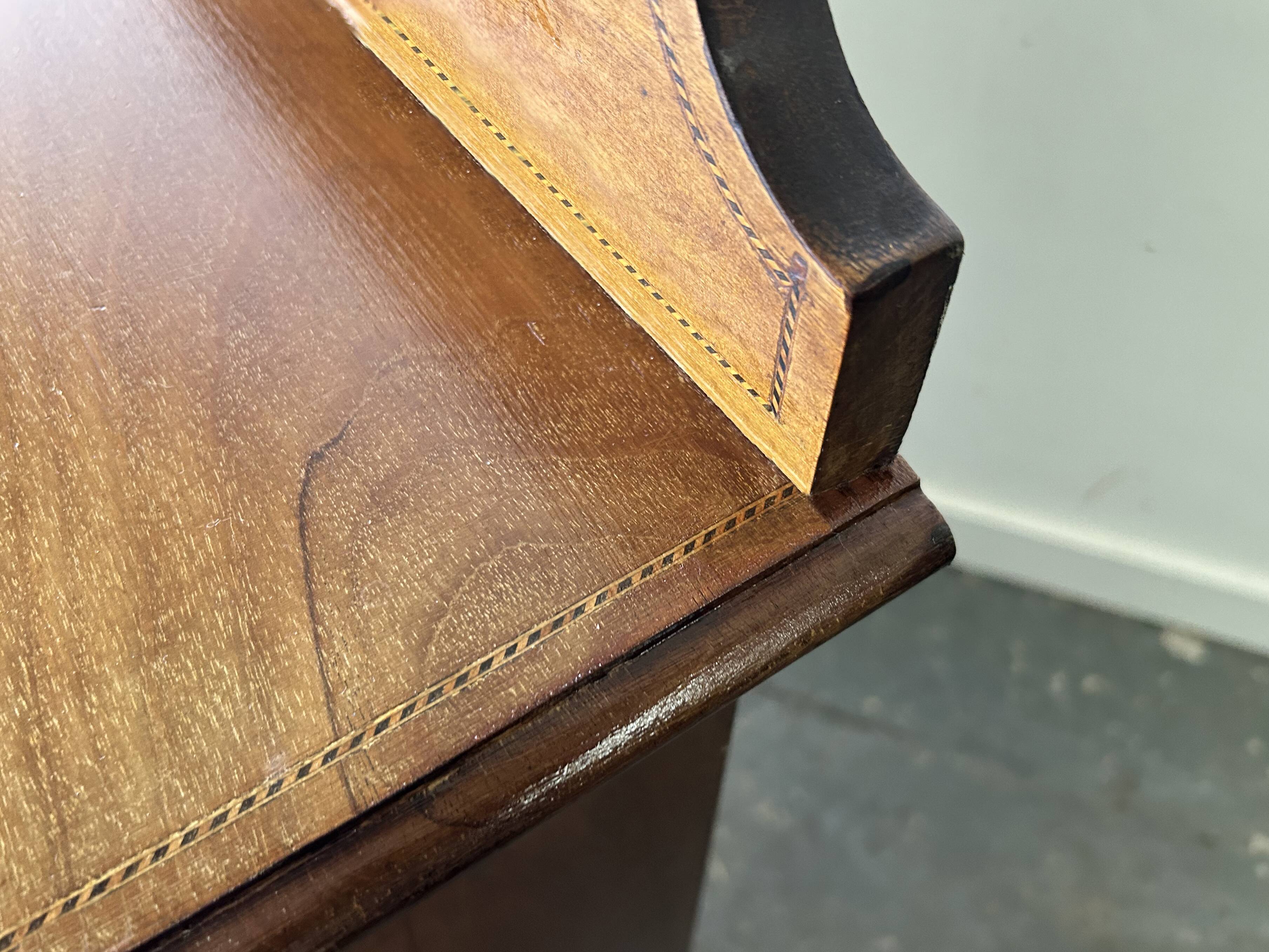 Antique Edwardian inlaid mahogany 5 drawer chest c.1900