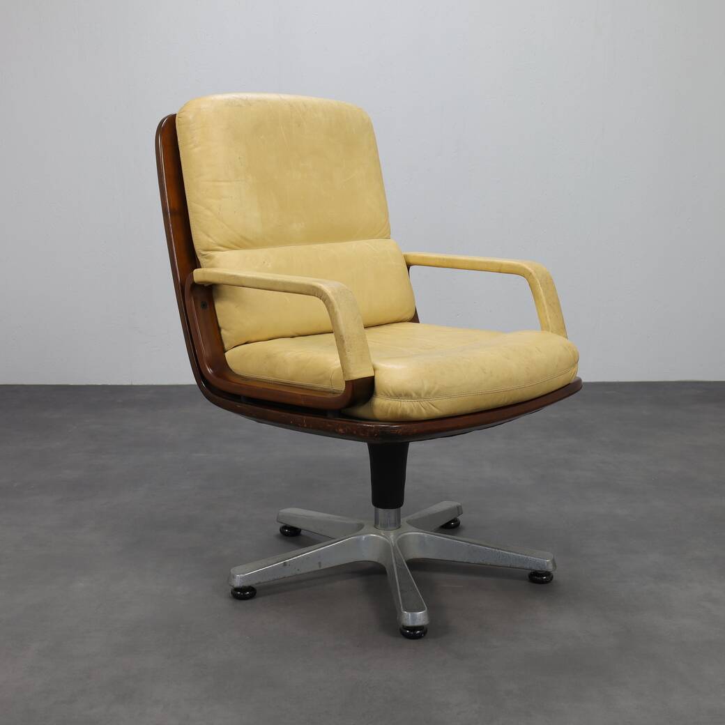 Office chair in leather by Eugen Schmidt, 1960s