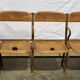 Luterma antique theatre bench circa 1930, vintage wrought iron cinema bench