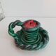 Quimper braided ceramic candle holder signed