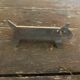 Set of 6 Vintage Stainless Steel Dog-Shaped Knife Rests Art Deco France