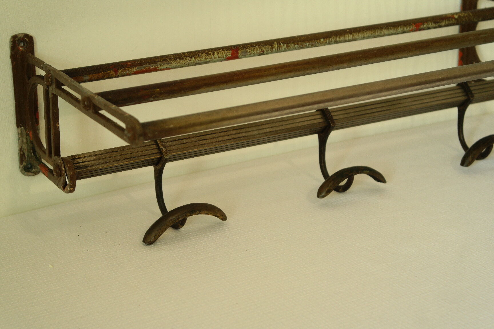 Old metal locomotive/train wall coat rack