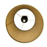 Vintage, lampe pied métal doré et laque noire abat-jour vers 1970