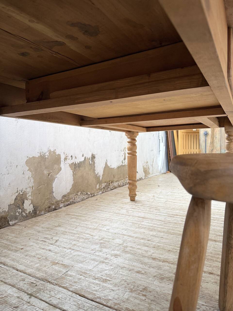 Table de ferme en merisier