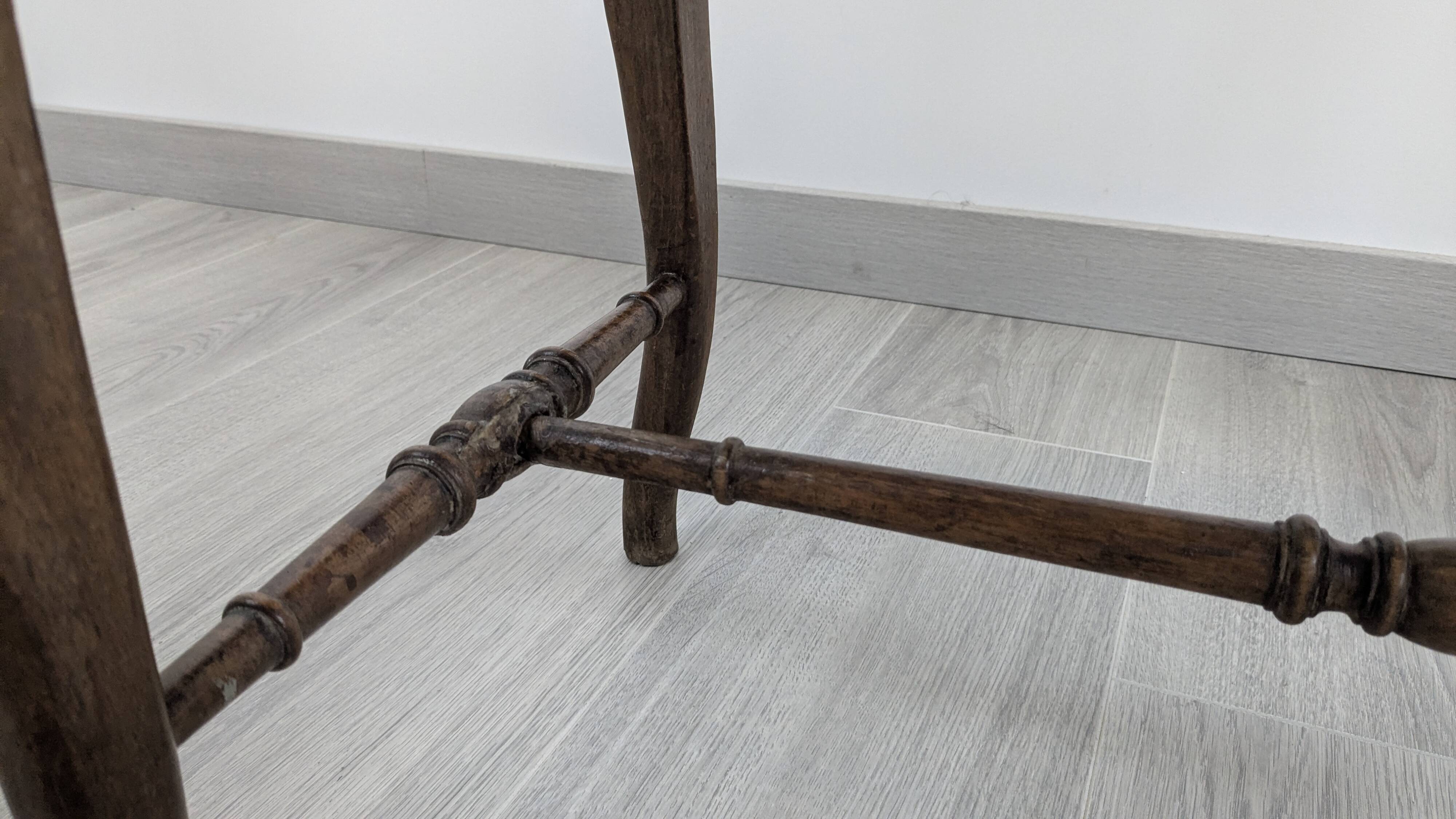 Napoleon III caned piano bench — bourgeois house spirit