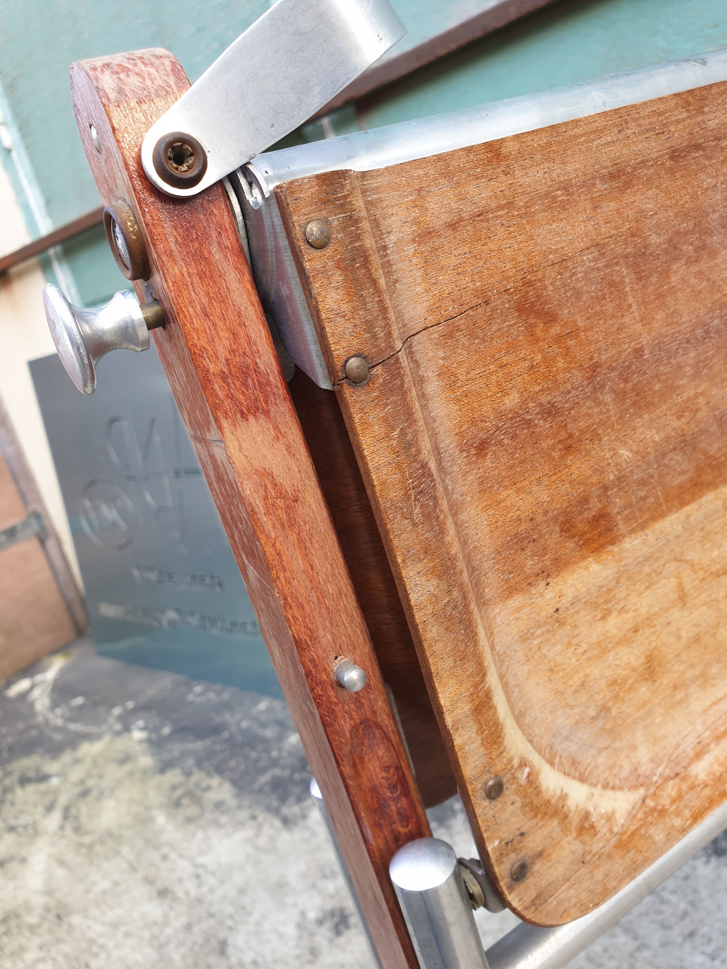 Vintage folding rolling table