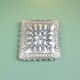 Square glass flush mount ceiling light or wall sconce