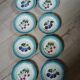 8 antique earthenware dessert plates
