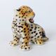 Porcelain leopard statuette, Ronzan, Italy, 1950s