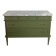 Louis XVI style olive green commode with marble.
