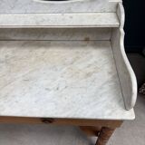 Antique pine and marble toilet furniture (renovated)
