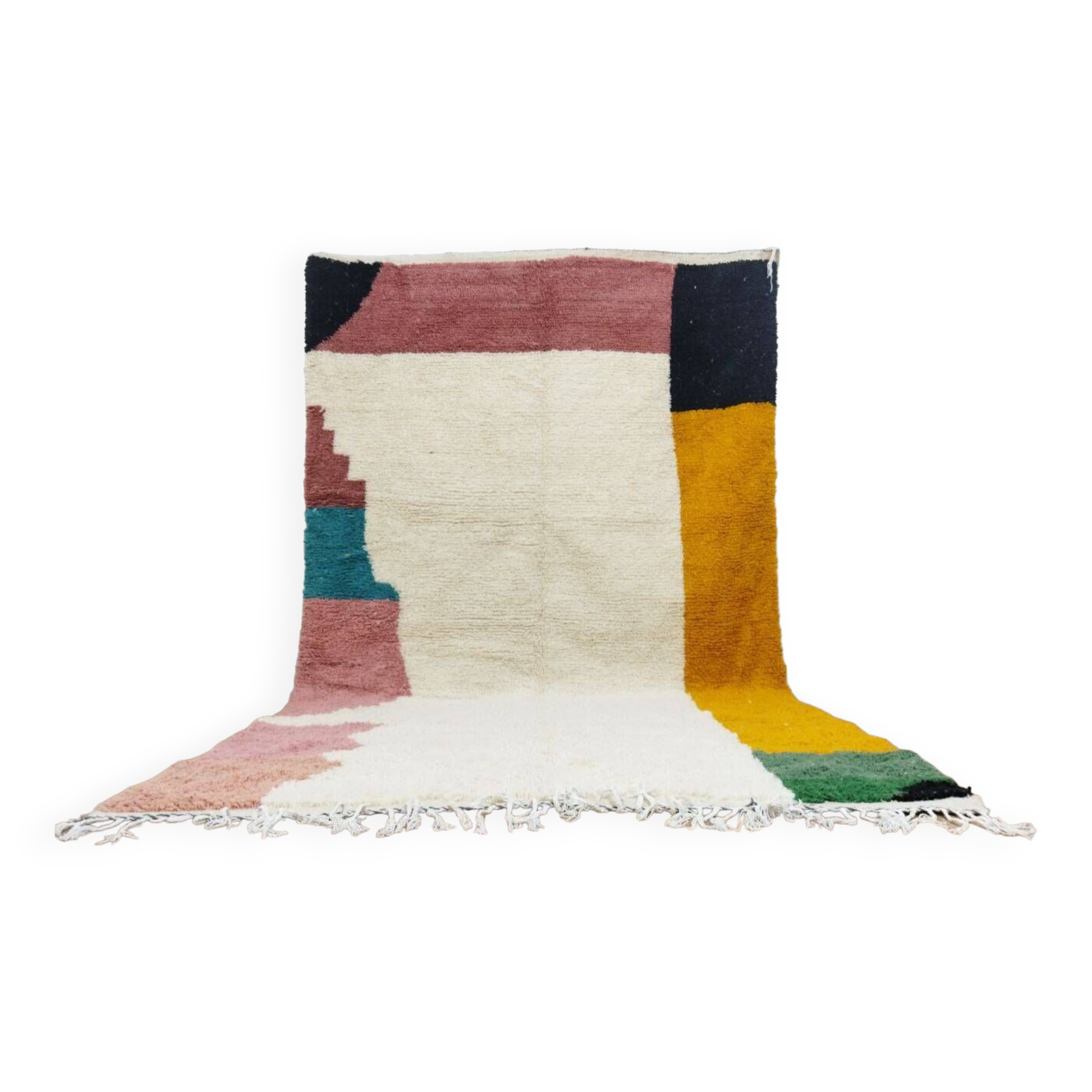 Handmade wool Berber rug 300 x 190 cm