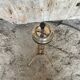 Vintage Golden Metal Stand Ashtray + Magazine Holder France