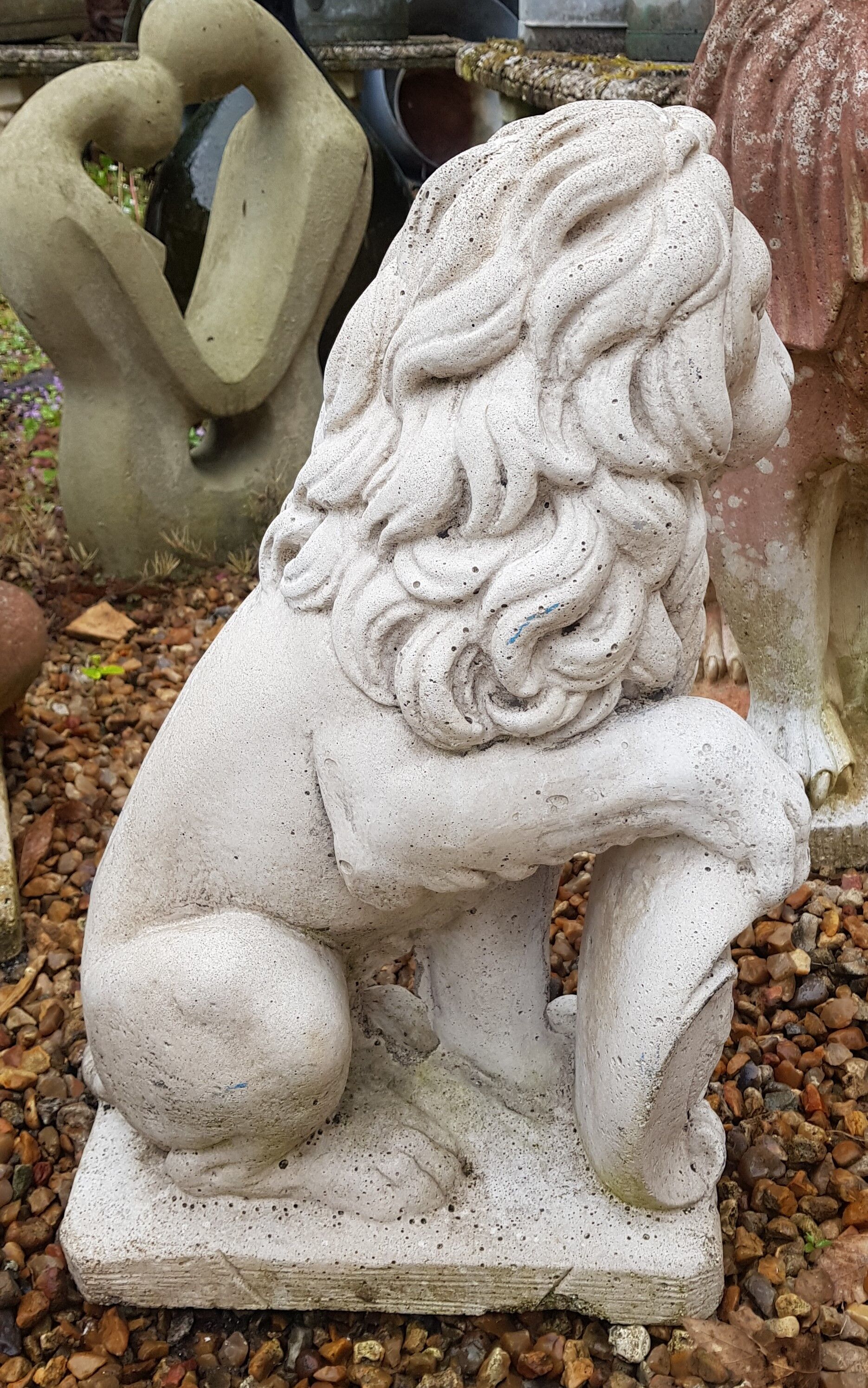 Reconstructed stone lion