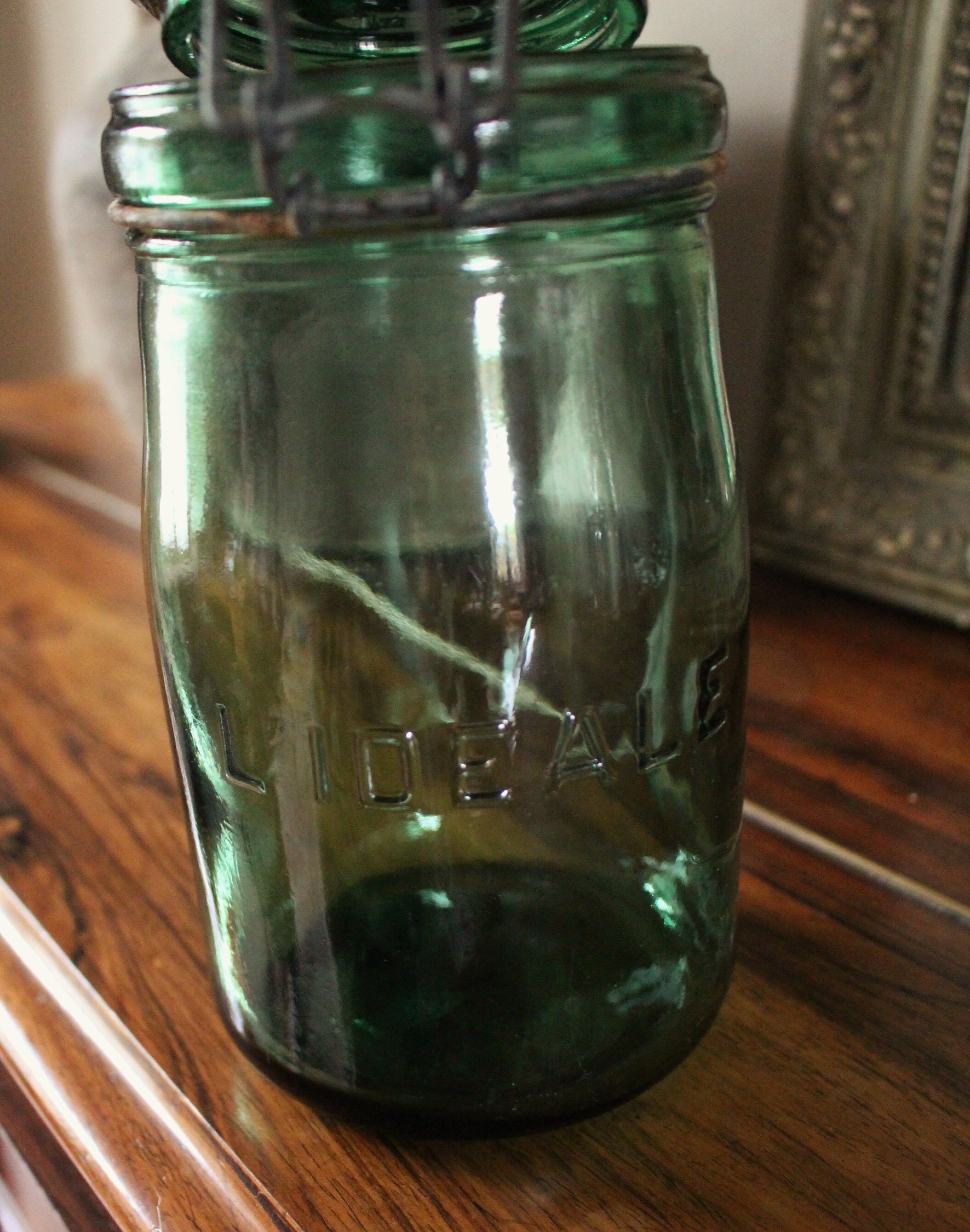 Ideal Green Glass Jar 1L