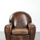 Armchair made of comfortable sheepskin leather in Art Deco design