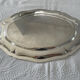 Large plate in silver metal goldsmith Orbrille 51 x 35 cm.