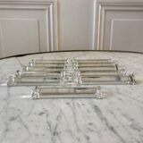 Set of 11 50s crystal knife holders