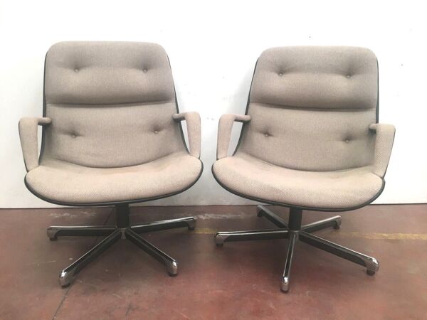 Paire de fauteuil vintage de direction XX siècle