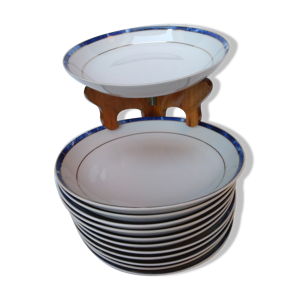 Service 12 assiettes creuses porcelaine