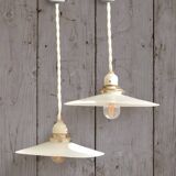 Pair of opaline bistro 1920 porcelain sockets