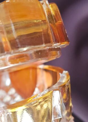 Amber and transparent crystal box Val Saint-Lambert Art Deco