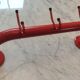 Vintage coat rack 70-80 red metal