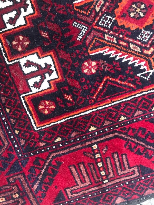 Vintage Afghan handmade rug - 100x183 cm