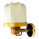 Italian articulated "Cocoon" wall light, resin and pine, 1970s