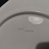 Plat de service rond faïence Longchamp décor Nancy début XXème