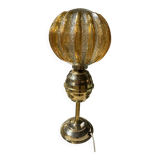 Art Deco lamp in brass and glass