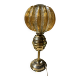 Art Deco lamp in brass and glass