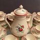 Gien tiled coffee set décor Lorraine Coffee maker cups milk jug