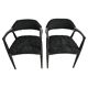 Pair of Mid Century Modern armchairs in astrakhan leather.