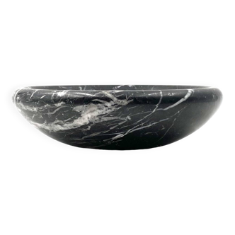 Black marble vide poche / ashtray, Casigliani Italy, 1970s