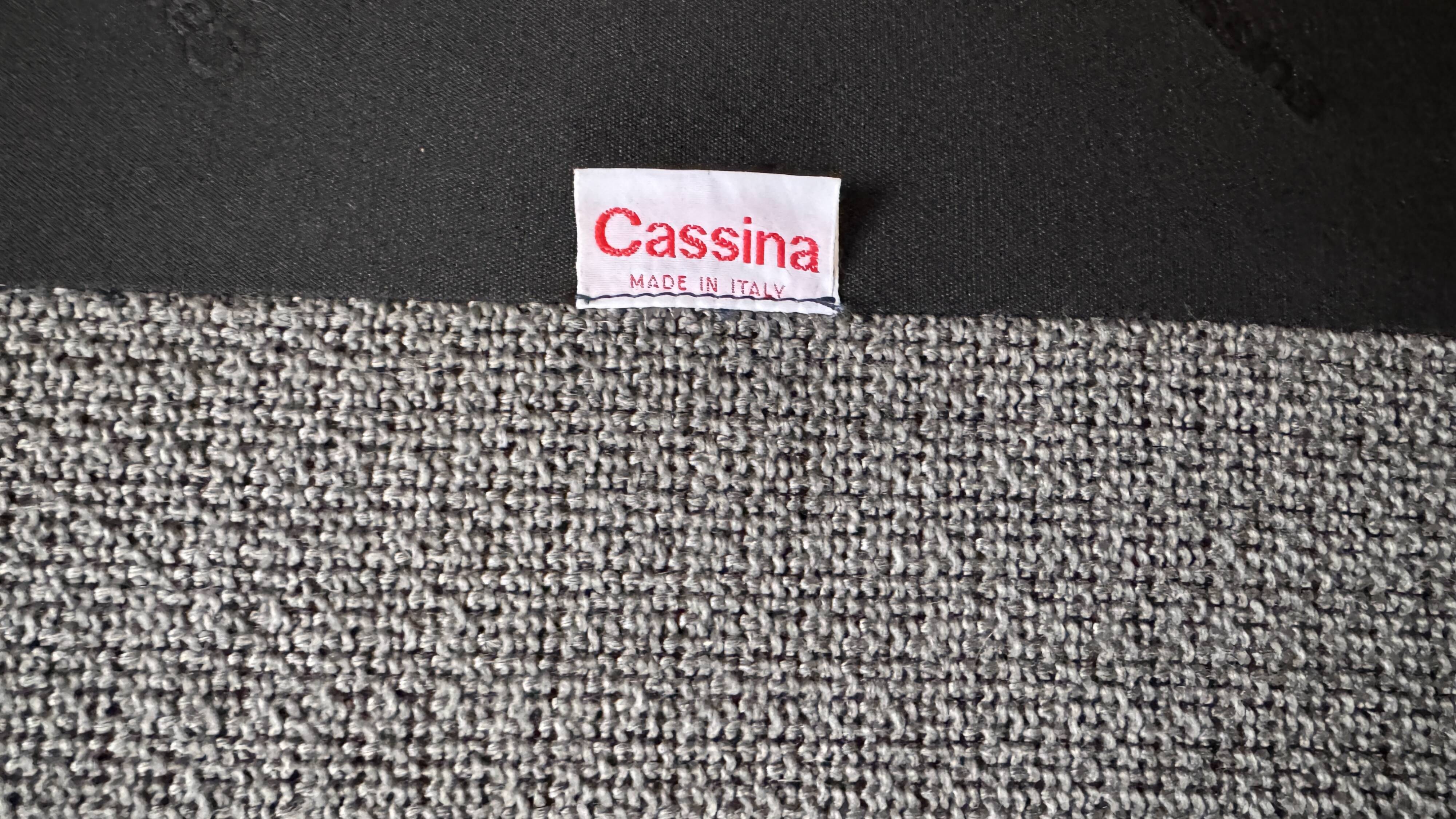 Maralunga 3-seater sofa Cassina (Vico Magistretti) grey wool fabric
