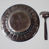 Christofle galla - silver-plated plate and spoon - birth box