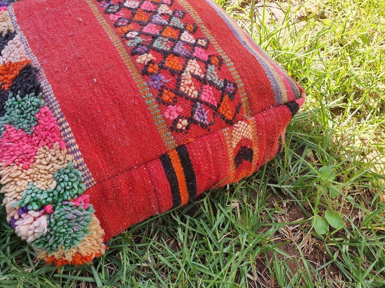 Moroccan carpet pouf