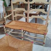 Radassier bench and its footrest - Provençal