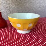Bol Digoin jaune à pois blanc