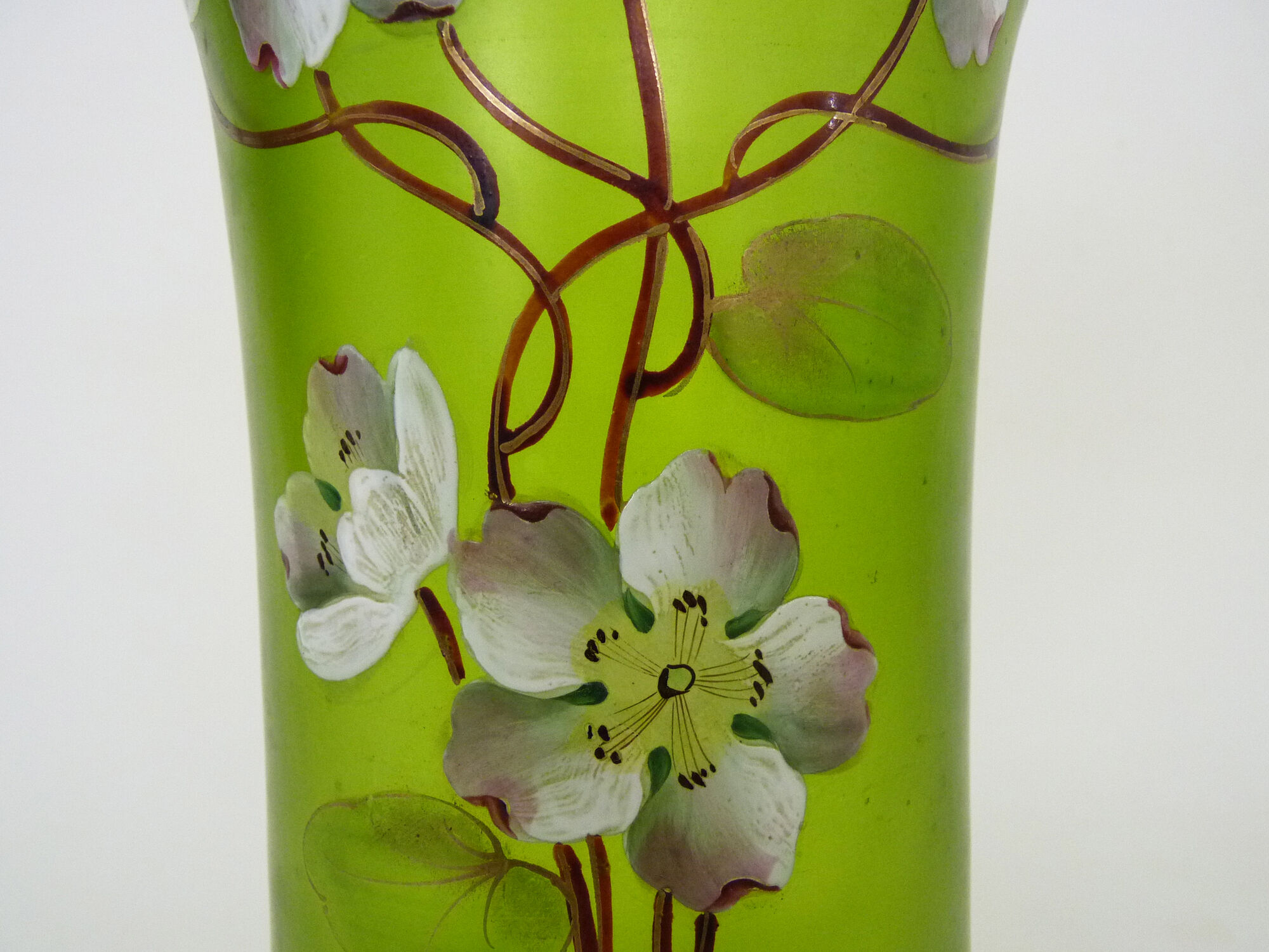 Art nouveau vase enamelled floral decoration, 27.5 cm - 10.82"
