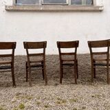 Set of 4 Parisian bistro chairs in Baumann, Fischel, Kohn, Luthera style